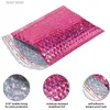 Other disposable plastic products 50pcs Bubble Mailer Laser Rose Red Envelopes Padded Mailing Poly Mailer for Gift Packaging Self Seal Shipping Bag Padding Pink T24
