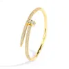 New Nail Bracelet Personality Zircon Bracelet Double Bracelet Stainless Steel