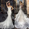 Lace Spassingbride 2024 Mermaid Wedding Jurken Spaghetti Banden trompet Sexy Appliqued Court Train Tulle Country Bridal Jurken YD