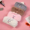 Kosmetiska väskor söt liten väska tjej plysch makeup arrangör påse kawaii blyerts