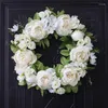 Couronnes artificielles de pivoines de fleurs décoratives, guirlande de Simulation de qualité parfaite pour mariage