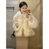 Rich Family Thousand Gold Visone Cappotto di peluche per le donne Autunno Inverno 2023 Nuovo e integrato Xinji Haining Protezione ambientale Pelliccia 810179