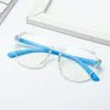 Sunglasses Children's Anti-blue Light Glasses Candy Color Frame Polygonal Flat Mirrors For Boys And Girls Youth Computer Phone Goggles