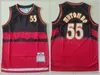 Retro basket Chris Paul Jersey 3 Spud Webb 4 Dikembe Mutombo 55 Steve Smith 8 Tyrone Muggsy Bogues 1 Larry Johnson 2 Alonzo Mourning 33 Red White Vintage