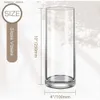 Wazony 12 paczki Wysokie wazony z czystych szklanych cylindrów Floating Candle Sprzedaj centralny stół wazony Wedding Decoration