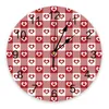 Wanduhren Valentinstag Liebe Rot Kariertes Uhr Modernes Design Wohnzimmer Dekoration Küche Mute Uhr Home Interior Decor