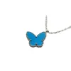 Designer Necklace VanCF Necklace Luxury Diamond Agate 18k Gold New Butterfly White Fritillaria Necklace Womens Blue Turquoise Fritillaria Red Neckchain