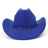 Berets Men's Cowboy Hat Caps för män Cowgirl Country Golf Accessories Jazz Panama Luxury Fedora Elegant Women's
