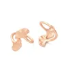 10PCS Metal rose gold apricot leaf napkin ring table top decoration napkin holder for western wedding banquets etc 296g