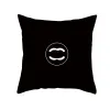 Coussin de styliste noir et blanc, housse de coussin avec lettres et Logo, décoration de canapé, pour la maison, 45x45cm