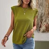 Damskie koszulki trening Tops Women Fashion Casual Tank Top Crew Neck 2024 Letni krótki rękaw