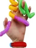Mini Tube Twist Rubes Sensory Finger Fun Fun Gra Stress Relieza Squeeze Rury rozciągające teleskopowe mieszki dla dzieci i autyzmu chłopcy dziewczęta 7979453