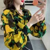 Women's Blouses Spring Autumn Fashion Elegant Ladies Printing Clothing 2024 Office Lady Interior Lapping Buttons Shirts