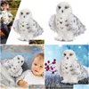 Fyllda plyschdjur fyllda P Animals 12 tum premiumkvalitet Douglas Wizard Snowy White Hedwig Owl Toy Cute Animal Doll Kids Gift DHPMJ