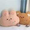 45cm Kawaii Soft Rabbit Bear Throw Pillow Stuffed Animals Comfortable Plush Toy Back Cushion Hug Sleeping Pillow Birthday Gifts 240226