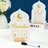 アクリルラマダンカウントダウンカレンダーEid Mubarak Ornament Decorations for Home Muslim Islamic Festival Party Supplies 240301