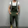 Men's Pants Men Jumpsuit Soft Solid Color Mid Rise Overalls Slim Long For Office