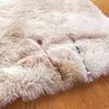 Tiedye dégradé tapis pour salon moderne canapé tapis de sol Long tapis en peluche doux moelleux tapis enfants chambre jouer coussin gris 240226
