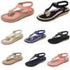 Sandales à talons bas pour femmes, chaussures d'été, surface en maille, loisirs, maman, noir, blanc, grande taille 35-42, J8 GAI, 2024
