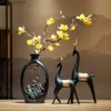 Wazony Dekoracja stołów wazonowych Akcesoria Dekoracja domu Luksusowy nowy chiński styl górski Dekoracja wazonu L240309