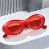 Sunglasses SO&EI Vintage Contrast Color Cat Eye Women Fashion Brand Designer Oval Eyewear Men Shades UV400 Unique Sun Glasses