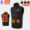 Hunting Jackets 9 Heated Vest Zones Electric Men Women Sportswear Coat 3 Gear Temperature Control USB Heating For Camping