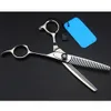 Professional Japan 440C Steel 6 SCISSOR dubbelsidig hår sax tunnare Barber Tools Frisyr Shears Frisör SCISSORS240227