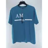 Amirirliers Tee Amari Amirl Blue Amis Am Top Amar Miri Tshirts Summer Mens Luxury Designer Designer Shirts Woman T Shirt Letters Shird Shirt Fashion Hip Honb4a