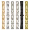 Watch Straps 14 16 17 18 19mm 20 21mm 22mm 23 24 26mm 5 Links Stainless Steel Replacement Watch Band with Butterfly Buckle 240301