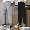 Trousers 2024 Korean Spring Autumn Children Cotton Pants Girls Sport Toddler Sweatpants Drop Delivery Baby Kids Maternity Clothing Ot6Nq