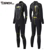 Polos kvinnor 5mm Neopren Wetsuit Full bodysuit långa ärmar Dykning kostym stretchig simning surfing snorkling kajaking sportkläder