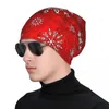 Berets Hat Red Gradient Snowflakes Fashion Caps For Men Women Happy Merry Christmas Skullies Beanies Ski Soft Bonnet Hats