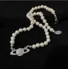 Anhänger-Halsketten Designer-Anhänger-Halsketten Weiße Perle Designer-Schmuck für Frau Luxus-Halsband mit origineller Geschenkbox L240309