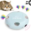 INKZOO jouets pour chat jouets interactifs pour chat d'intérieur jouet interactif intelligent pour chaton automatique 7 trous souris Whack-A-Mole 240227