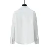 Camisa clássica masculina de designer ao ar livre casual preto e branco % 95 algodão lapela camisa de manga longa M-3XL