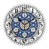 Horloges murales Élégant Islamique Musulman Shahada Golden Calligraphie Horloge Pour Salon Cuisine Arabe Ramadan Montre Décor À La Maison Cadeau