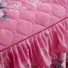 Nueva falda de cama acolchada romántica de dos capas, colcha de lijado gruesa, funda de sábana ajustada, faldas de cama antideslizantes suaves Y200417279H