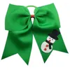 Hair Accessories Christmas Snowman Hairpin Holiday Headdress Creative Cute 3-color Bow Pure Color