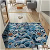 Dywany japoński w stylu maty podłogowej drzwi wejściowe jedwabny dywan koło można wyciąć bez poślizgu PCV Family Dekoracja salonu Dostarcz dh6pn