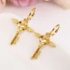 Fashion Necklace Earring Set Women Party Gift Solid Fine Gold GF key pattern wing Necklace Earrings Jewelry Sets girls323B