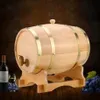 Drinking Straws Wood Wine Barrel Oak Beer Brewing Equipment Mini Keg Beverage Turnover Bucket Large Capacity Storage Container333E