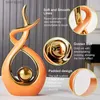 Decorative Objects Figurines Home Decor Modern Art Ceramic Statue Office Desk-Coffee Table Decor Table Decorations Gifts for Birthday Wedding Christmas T240309