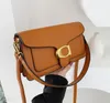 핸드백 여성 남자 태비 디자이너 어깨 가방 여성 진짜 가죽 100% 고품질 패션 Borse Lady Cross Body Flap f14tku