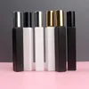 10 ml weiße schwarze Glassprühflasche Probenglasfläschchen Tragbarer Mini-Parfümzerstäuber Gold Silber schwarze Kappe