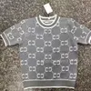 Maglione pullover di design manica corta T-shirt stampata con ricamo lettera G T-shirt di lusso per uomo e donna casual da vacanza plus size manica corta
