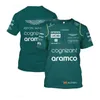 fw23 T-shirts pour hommes 2024 Alonso Signature Design T-Shirt Aston Martin F1 Mode homme Manches courtes Haut ras du cou T-Shirt surdimensionné