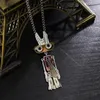 Pendant Necklaces Unisex Wooden Robot Necklace Adjustable Collarbone Chain For Women Girl