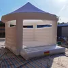 wholesale 4.5x4m (15x13.2ft) full PVC Free ship to door commercial inflatable wedding bouncer white jumping bouncy castle bounce house with dome for party event