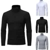 Pulls pour hommes Automne Slim Fit Turtleneck Pulls Solide Couleur Manches longues Tops Pull Chaud Stretch Knitwear Pull Vêtements pour homme