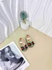 브랜드 유아용 신발 줄무늬 활 아기 공주 신발 크기 21-25 디자이너 키즈 프레 킹 박스 포장 안락한 여자 24mar